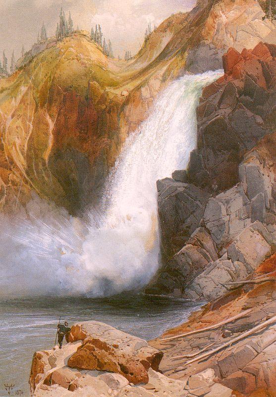 Moran, Thomas Upper Falls, Yellowstone Sweden oil painting art